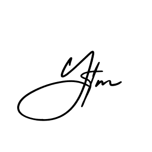 You should practise on your own different ways (AmerikaSignatureDemo-Regular) to write your name (Ytm) in signature. don't let someone else do it for you. Ytm signature style 3 images and pictures png