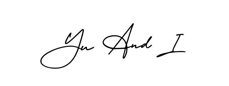 Design your own signature with our free online signature maker. With this signature software, you can create a handwritten (AmerikaSignatureDemo-Regular) signature for name Yu And I. Yu And I signature style 3 images and pictures png