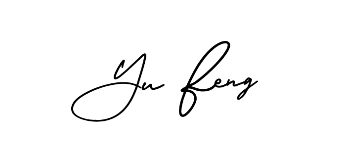 Similarly AmerikaSignatureDemo-Regular is the best handwritten signature design. Signature creator online .You can use it as an online autograph creator for name Yu Feng. Yu Feng signature style 3 images and pictures png