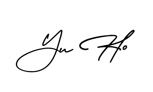 It looks lik you need a new signature style for name Yu Ho. Design unique handwritten (AmerikaSignatureDemo-Regular) signature with our free signature maker in just a few clicks. Yu Ho signature style 3 images and pictures png