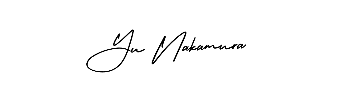 Design your own signature with our free online signature maker. With this signature software, you can create a handwritten (AmerikaSignatureDemo-Regular) signature for name Yu Nakamura. Yu Nakamura signature style 3 images and pictures png