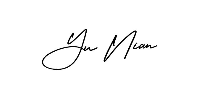 How to Draw Yu Nian signature style? AmerikaSignatureDemo-Regular is a latest design signature styles for name Yu Nian. Yu Nian signature style 3 images and pictures png