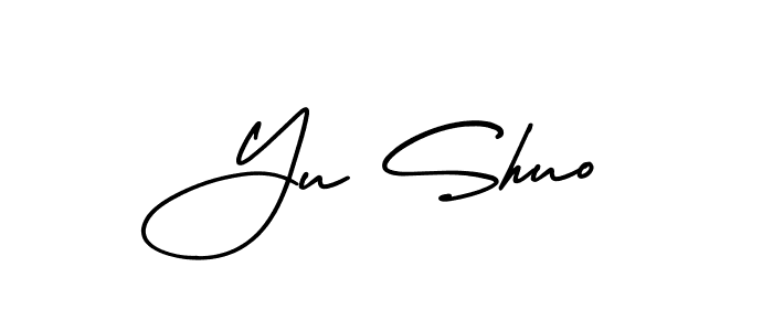 Create a beautiful signature design for name Yu Shuo. With this signature (AmerikaSignatureDemo-Regular) fonts, you can make a handwritten signature for free. Yu Shuo signature style 3 images and pictures png