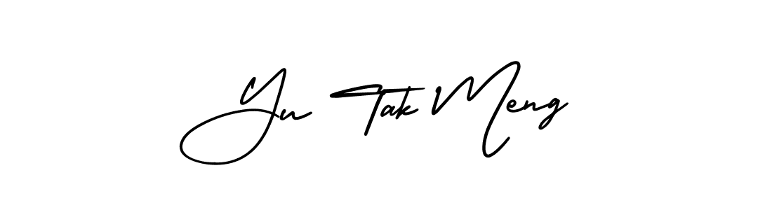 Yu Tak Meng stylish signature style. Best Handwritten Sign (AmerikaSignatureDemo-Regular) for my name. Handwritten Signature Collection Ideas for my name Yu Tak Meng. Yu Tak Meng signature style 3 images and pictures png