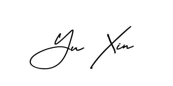How to Draw Yu Xin signature style? AmerikaSignatureDemo-Regular is a latest design signature styles for name Yu Xin. Yu Xin signature style 3 images and pictures png