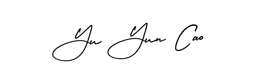 Also You can easily find your signature by using the search form. We will create Yu Yun Cao name handwritten signature images for you free of cost using AmerikaSignatureDemo-Regular sign style. Yu Yun Cao signature style 3 images and pictures png