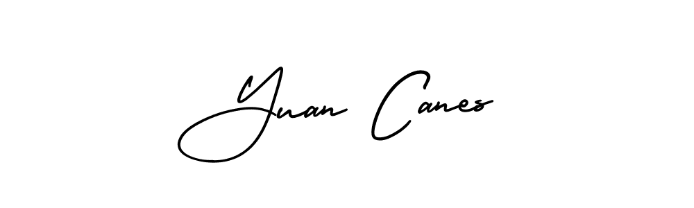 Design your own signature with our free online signature maker. With this signature software, you can create a handwritten (AmerikaSignatureDemo-Regular) signature for name Yuan Canes. Yuan Canes signature style 3 images and pictures png