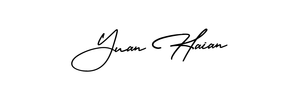 How to make Yuan Haian signature? AmerikaSignatureDemo-Regular is a professional autograph style. Create handwritten signature for Yuan Haian name. Yuan Haian signature style 3 images and pictures png