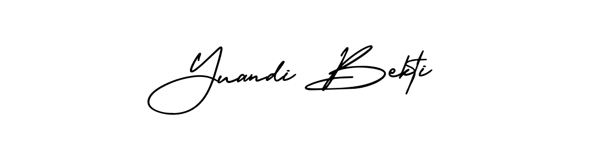 It looks lik you need a new signature style for name Yuandi Bekti. Design unique handwritten (AmerikaSignatureDemo-Regular) signature with our free signature maker in just a few clicks. Yuandi Bekti signature style 3 images and pictures png