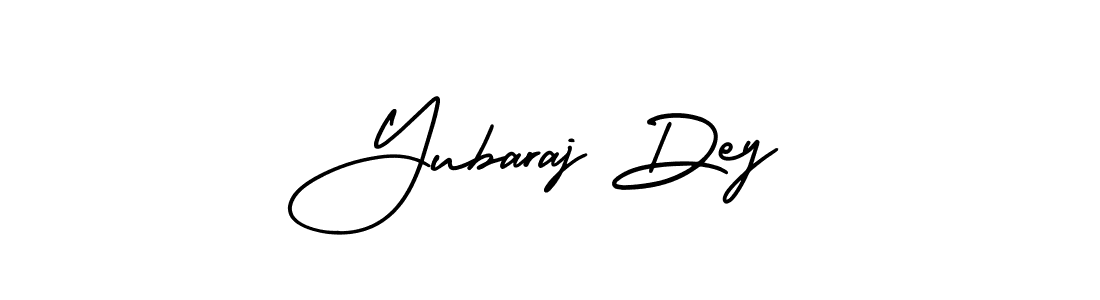 You should practise on your own different ways (AmerikaSignatureDemo-Regular) to write your name (Yubaraj Dey) in signature. don't let someone else do it for you. Yubaraj Dey signature style 3 images and pictures png