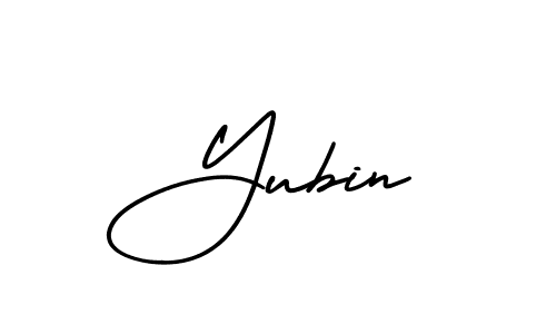 Create a beautiful signature design for name Yubin. With this signature (AmerikaSignatureDemo-Regular) fonts, you can make a handwritten signature for free. Yubin signature style 3 images and pictures png