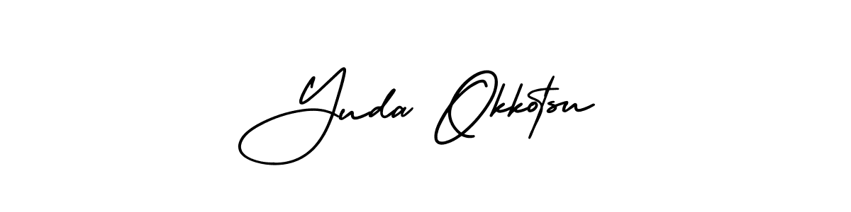 Make a beautiful signature design for name Yuda Okkotsu. With this signature (AmerikaSignatureDemo-Regular) style, you can create a handwritten signature for free. Yuda Okkotsu signature style 3 images and pictures png