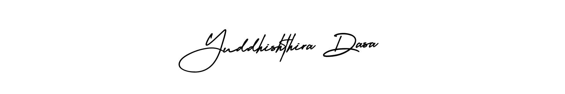 It looks lik you need a new signature style for name Yuddhishthira Dasa. Design unique handwritten (AmerikaSignatureDemo-Regular) signature with our free signature maker in just a few clicks. Yuddhishthira Dasa signature style 3 images and pictures png