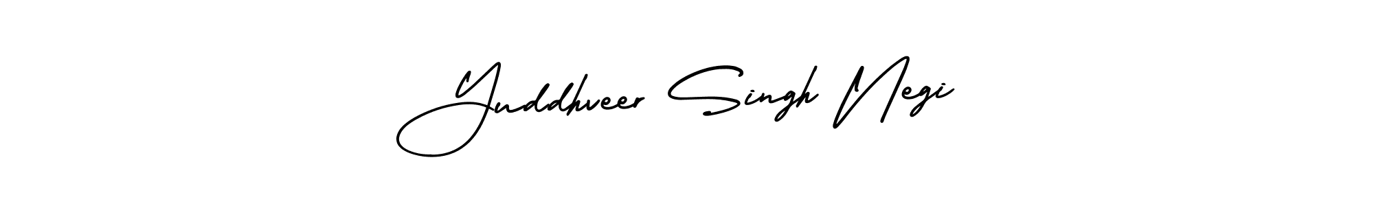 Also You can easily find your signature by using the search form. We will create Yuddhveer Singh Negi name handwritten signature images for you free of cost using AmerikaSignatureDemo-Regular sign style. Yuddhveer Singh Negi signature style 3 images and pictures png