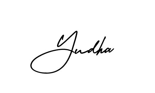 Also we have Yudha name is the best signature style. Create professional handwritten signature collection using AmerikaSignatureDemo-Regular autograph style. Yudha signature style 3 images and pictures png