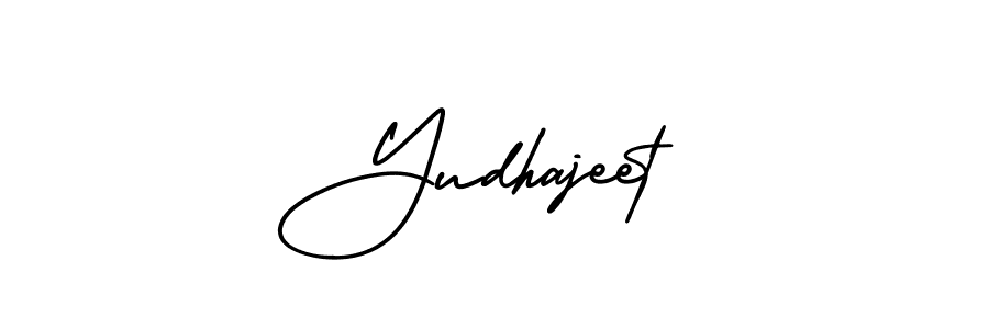 Yudhajeet stylish signature style. Best Handwritten Sign (AmerikaSignatureDemo-Regular) for my name. Handwritten Signature Collection Ideas for my name Yudhajeet. Yudhajeet signature style 3 images and pictures png