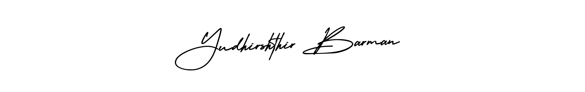 It looks lik you need a new signature style for name Yudhirshthir Barman. Design unique handwritten (AmerikaSignatureDemo-Regular) signature with our free signature maker in just a few clicks. Yudhirshthir Barman signature style 3 images and pictures png