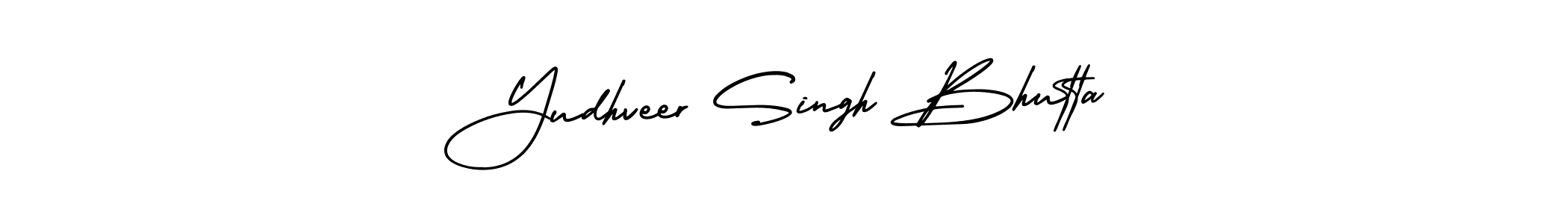 How to make Yudhveer Singh Bhutta signature? AmerikaSignatureDemo-Regular is a professional autograph style. Create handwritten signature for Yudhveer Singh Bhutta name. Yudhveer Singh Bhutta signature style 3 images and pictures png