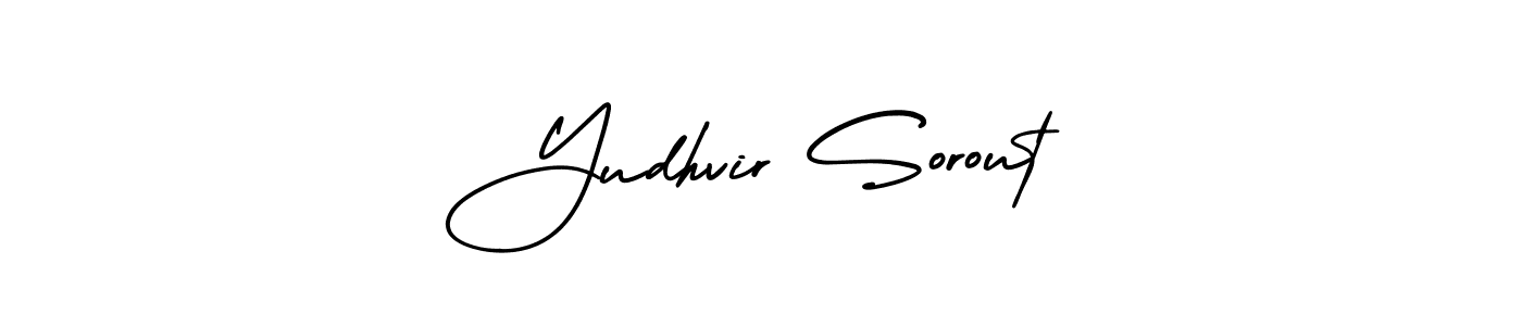 if you are searching for the best signature style for your name Yudhvir Sorout. so please give up your signature search. here we have designed multiple signature styles  using AmerikaSignatureDemo-Regular. Yudhvir Sorout signature style 3 images and pictures png