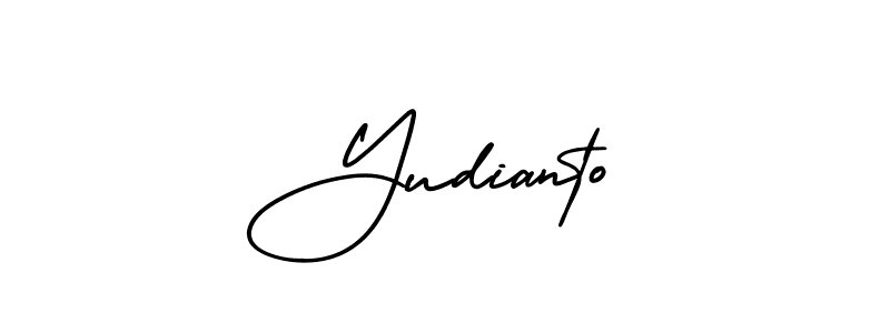 Use a signature maker to create a handwritten signature online. With this signature software, you can design (AmerikaSignatureDemo-Regular) your own signature for name Yudianto. Yudianto signature style 3 images and pictures png