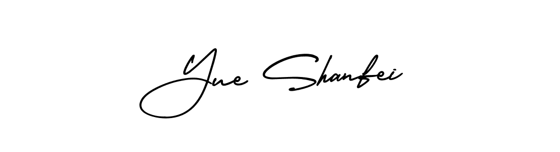 How to make Yue Shanfei name signature. Use AmerikaSignatureDemo-Regular style for creating short signs online. This is the latest handwritten sign. Yue Shanfei signature style 3 images and pictures png