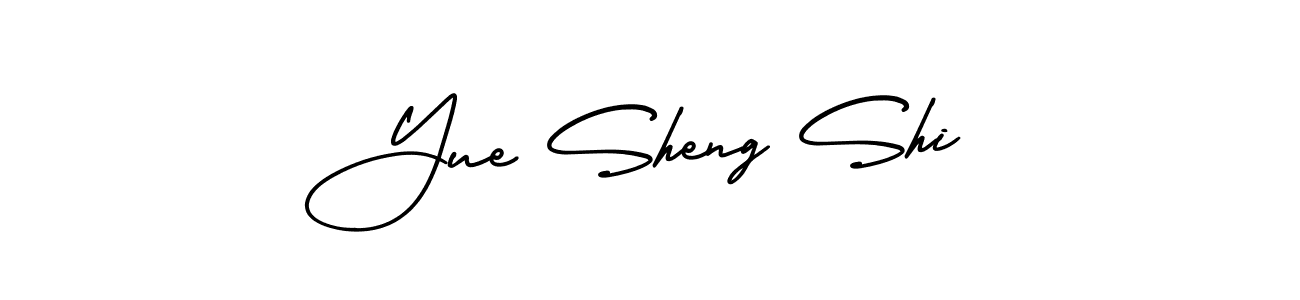 Yue Sheng Shi stylish signature style. Best Handwritten Sign (AmerikaSignatureDemo-Regular) for my name. Handwritten Signature Collection Ideas for my name Yue Sheng Shi. Yue Sheng Shi signature style 3 images and pictures png
