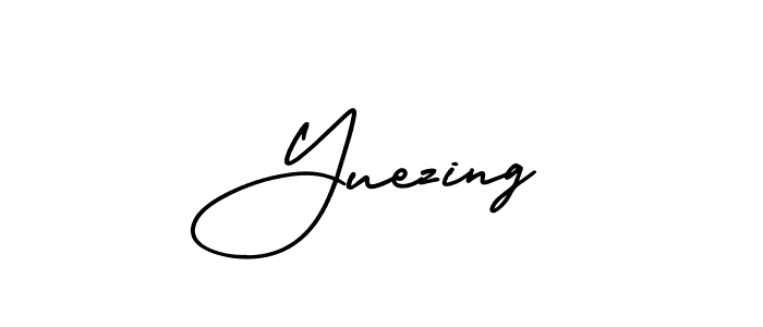 Use a signature maker to create a handwritten signature online. With this signature software, you can design (AmerikaSignatureDemo-Regular) your own signature for name Yuezing. Yuezing signature style 3 images and pictures png