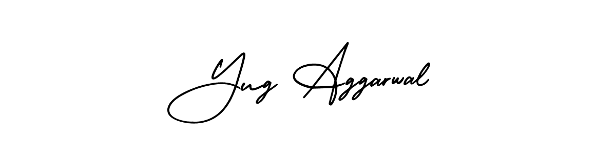 It looks lik you need a new signature style for name Yug Aggarwal. Design unique handwritten (AmerikaSignatureDemo-Regular) signature with our free signature maker in just a few clicks. Yug Aggarwal signature style 3 images and pictures png