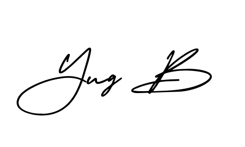 This is the best signature style for the Yug B name. Also you like these signature font (AmerikaSignatureDemo-Regular). Mix name signature. Yug B signature style 3 images and pictures png