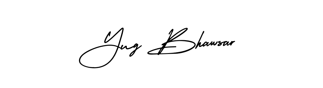 Make a short Yug Bhawsar signature style. Manage your documents anywhere anytime using AmerikaSignatureDemo-Regular. Create and add eSignatures, submit forms, share and send files easily. Yug Bhawsar signature style 3 images and pictures png