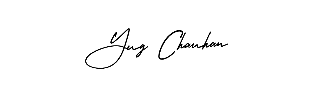 AmerikaSignatureDemo-Regular is a professional signature style that is perfect for those who want to add a touch of class to their signature. It is also a great choice for those who want to make their signature more unique. Get Yug Chauhan name to fancy signature for free. Yug Chauhan signature style 3 images and pictures png