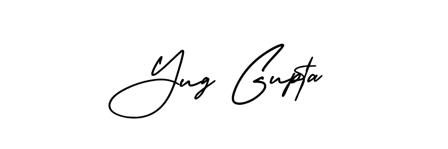 Use a signature maker to create a handwritten signature online. With this signature software, you can design (AmerikaSignatureDemo-Regular) your own signature for name Yug Gupta. Yug Gupta signature style 3 images and pictures png