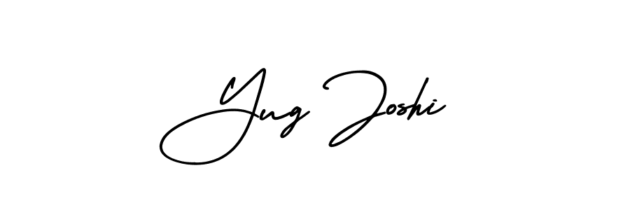 It looks lik you need a new signature style for name Yug Joshi. Design unique handwritten (AmerikaSignatureDemo-Regular) signature with our free signature maker in just a few clicks. Yug Joshi signature style 3 images and pictures png