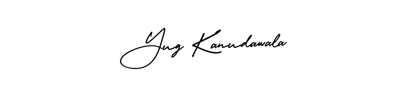 Make a beautiful signature design for name Yug Kanudawala. With this signature (AmerikaSignatureDemo-Regular) style, you can create a handwritten signature for free. Yug Kanudawala signature style 3 images and pictures png