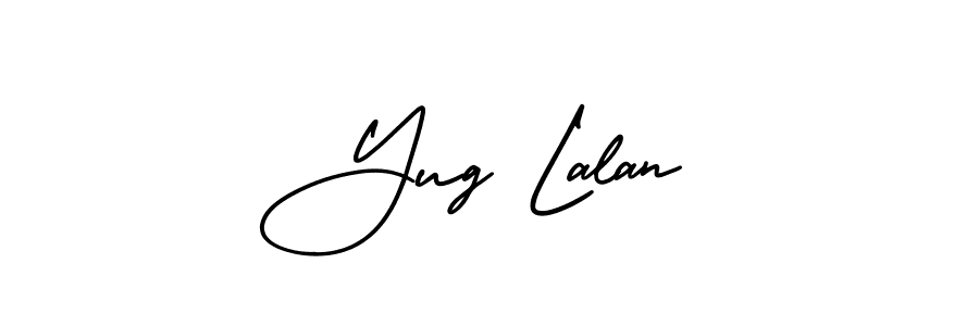 Use a signature maker to create a handwritten signature online. With this signature software, you can design (AmerikaSignatureDemo-Regular) your own signature for name Yug Lalan. Yug Lalan signature style 3 images and pictures png