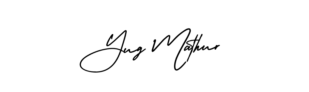 Design your own signature with our free online signature maker. With this signature software, you can create a handwritten (AmerikaSignatureDemo-Regular) signature for name Yug Mathur. Yug Mathur signature style 3 images and pictures png