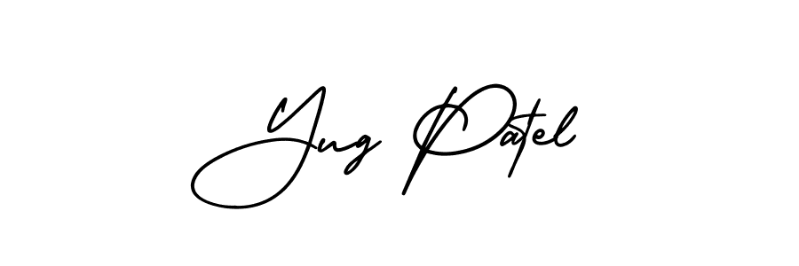 Similarly AmerikaSignatureDemo-Regular is the best handwritten signature design. Signature creator online .You can use it as an online autograph creator for name Yug Patel. Yug Patel signature style 3 images and pictures png