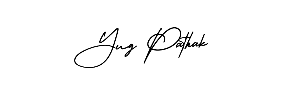 How to make Yug Pathak signature? AmerikaSignatureDemo-Regular is a professional autograph style. Create handwritten signature for Yug Pathak name. Yug Pathak signature style 3 images and pictures png