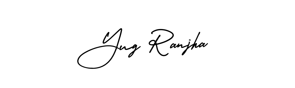 Check out images of Autograph of Yug Ranjha name. Actor Yug Ranjha Signature Style. AmerikaSignatureDemo-Regular is a professional sign style online. Yug Ranjha signature style 3 images and pictures png