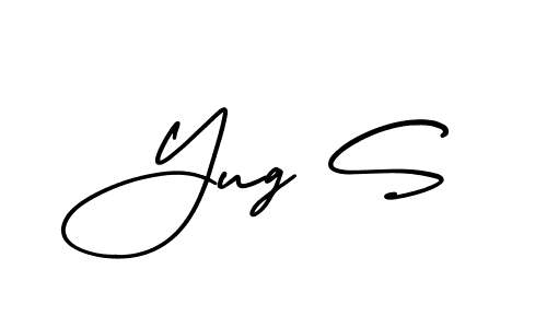 AmerikaSignatureDemo-Regular is a professional signature style that is perfect for those who want to add a touch of class to their signature. It is also a great choice for those who want to make their signature more unique. Get Yug S name to fancy signature for free. Yug S signature style 3 images and pictures png