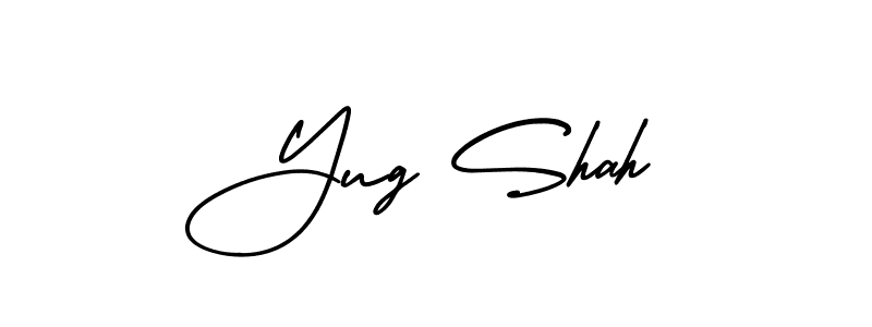 Design your own signature with our free online signature maker. With this signature software, you can create a handwritten (AmerikaSignatureDemo-Regular) signature for name Yug Shah. Yug Shah signature style 3 images and pictures png