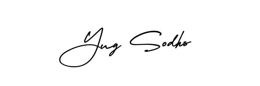 Also You can easily find your signature by using the search form. We will create Yug Sodhs name handwritten signature images for you free of cost using AmerikaSignatureDemo-Regular sign style. Yug Sodhs signature style 3 images and pictures png