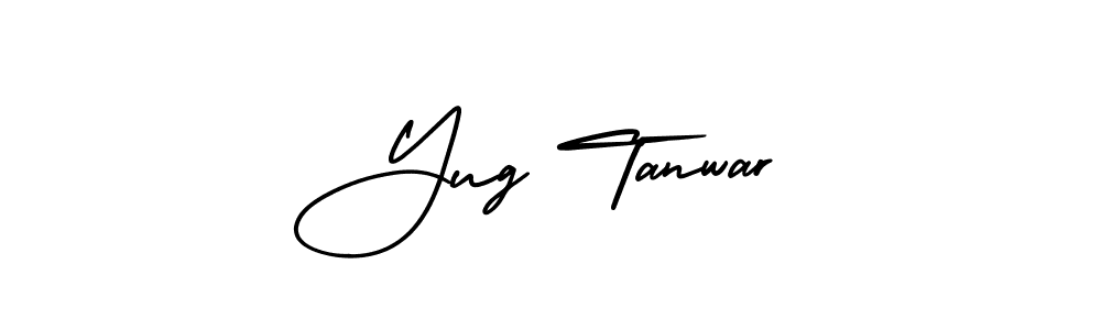AmerikaSignatureDemo-Regular is a professional signature style that is perfect for those who want to add a touch of class to their signature. It is also a great choice for those who want to make their signature more unique. Get Yug Tanwar name to fancy signature for free. Yug Tanwar signature style 3 images and pictures png