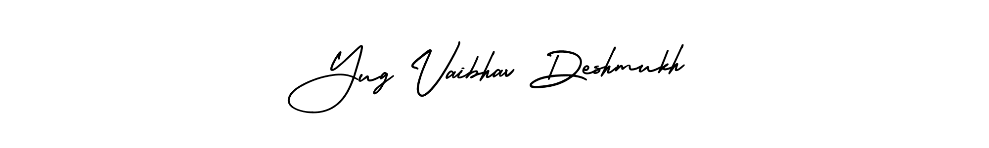 if you are searching for the best signature style for your name Yug Vaibhav Deshmukh. so please give up your signature search. here we have designed multiple signature styles  using AmerikaSignatureDemo-Regular. Yug Vaibhav Deshmukh signature style 3 images and pictures png