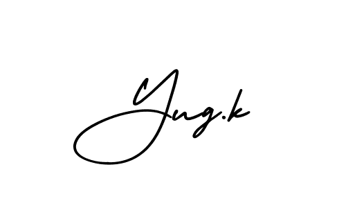 Also You can easily find your signature by using the search form. We will create Yug.k name handwritten signature images for you free of cost using AmerikaSignatureDemo-Regular sign style. Yug.k signature style 3 images and pictures png