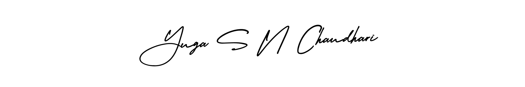 Also we have Yuga S N Chaudhari name is the best signature style. Create professional handwritten signature collection using AmerikaSignatureDemo-Regular autograph style. Yuga S N Chaudhari signature style 3 images and pictures png