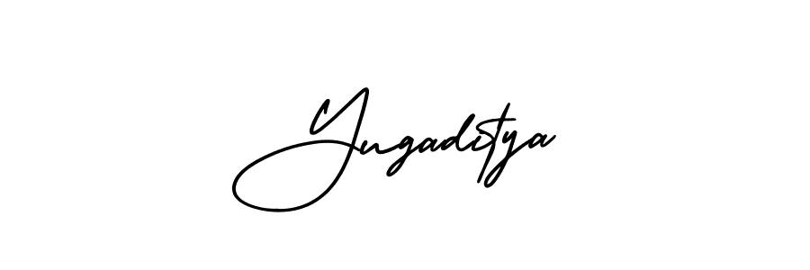 AmerikaSignatureDemo-Regular is a professional signature style that is perfect for those who want to add a touch of class to their signature. It is also a great choice for those who want to make their signature more unique. Get Yugaditya name to fancy signature for free. Yugaditya signature style 3 images and pictures png