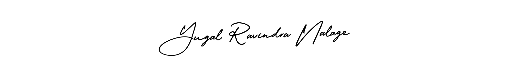 Create a beautiful signature design for name Yugal Ravindra Nalage. With this signature (AmerikaSignatureDemo-Regular) fonts, you can make a handwritten signature for free. Yugal Ravindra Nalage signature style 3 images and pictures png