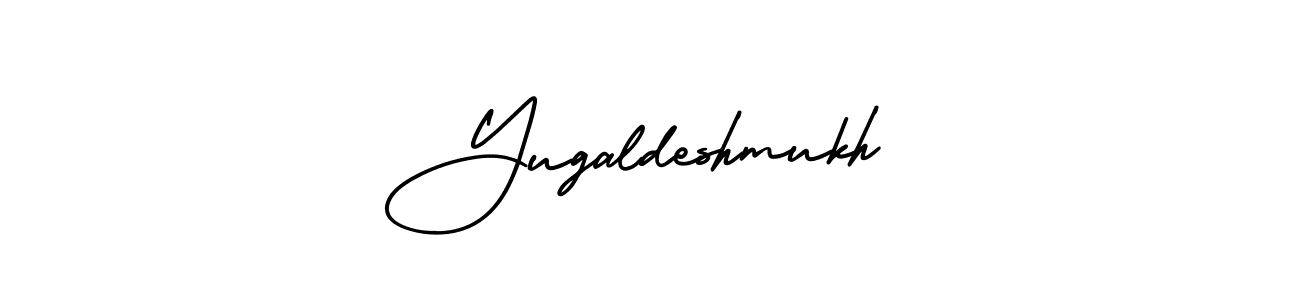 Use a signature maker to create a handwritten signature online. With this signature software, you can design (AmerikaSignatureDemo-Regular) your own signature for name Yugaldeshmukh. Yugaldeshmukh signature style 3 images and pictures png