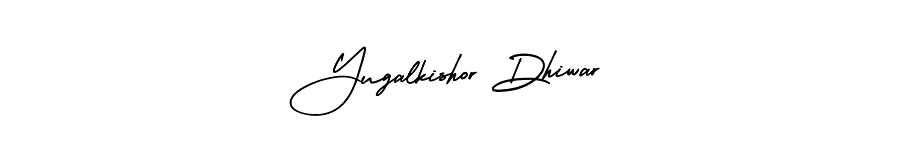 Similarly AmerikaSignatureDemo-Regular is the best handwritten signature design. Signature creator online .You can use it as an online autograph creator for name Yugalkishor Dhiwar. Yugalkishor Dhiwar signature style 3 images and pictures png